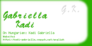 gabriella kadi business card